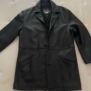 Vintage Roots Canada black leather jacket